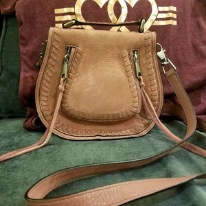 Rebecca Minkoff light pink suede crossbody